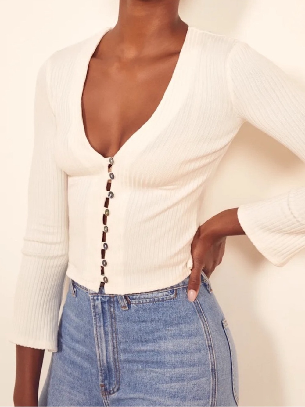 Reformation Gellar Knit Top